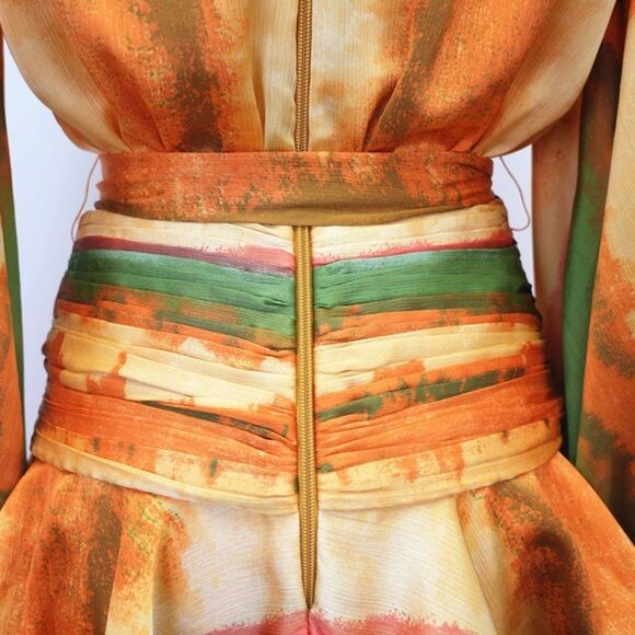 NWOT BRONX AND BANCO Bedouin Horizon Mini Dress  in orange - Picture 7 of 16